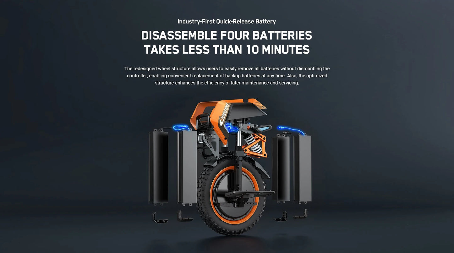 RU Stock Original INMOTION Adventure V14 Electric Unicycle 70KM/H 134V 2400Wh 50S Battey C40 9000W Motor 16inch EUC Unicycle