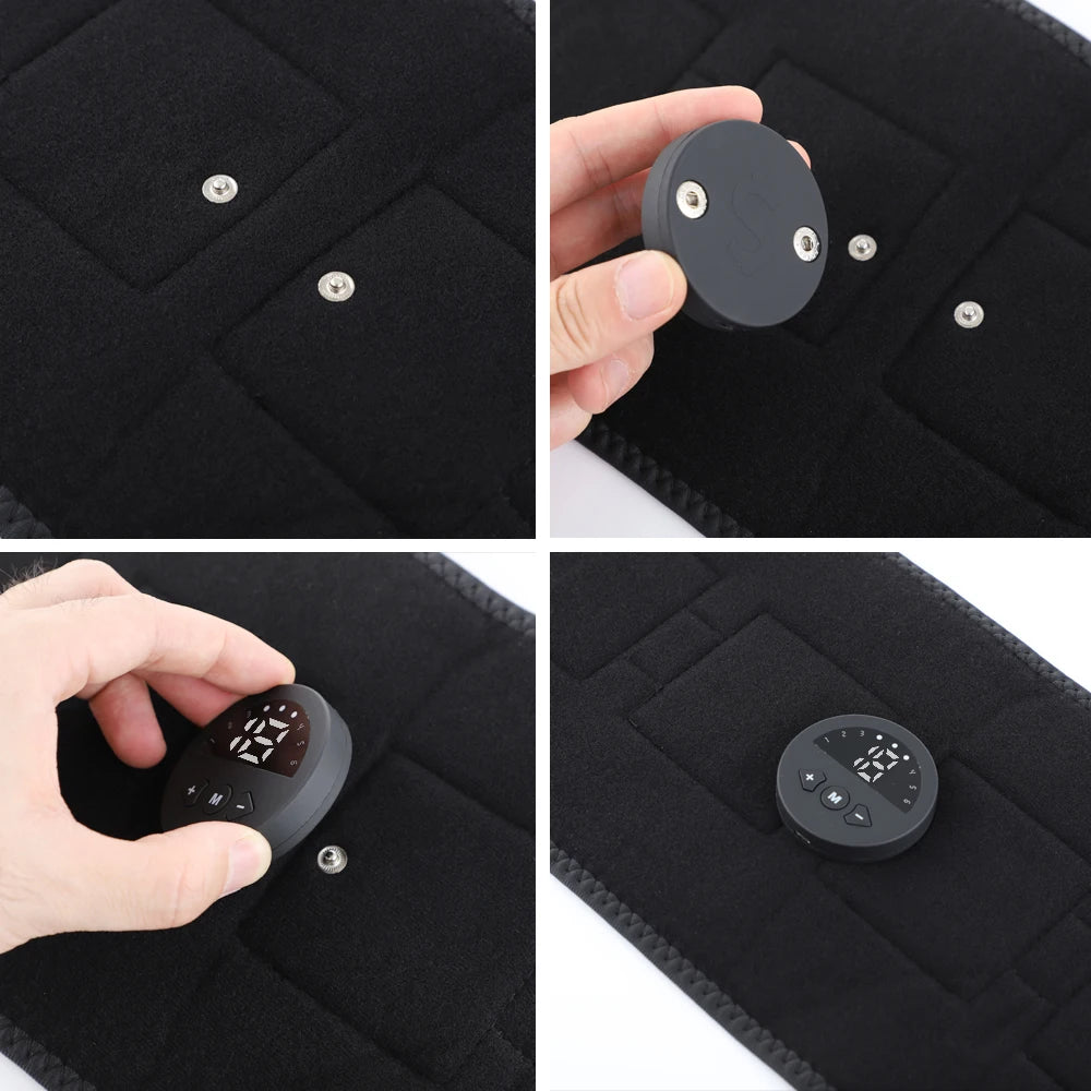 Electric Muscle Stimulator Vibrator Muscle Massager Fat Burner for Waist Abdomen Weight Loss Belt Slimming Abs Fitness Equipment