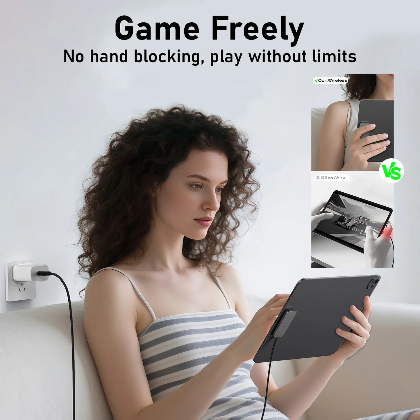 For iPad Pro Magnetic Wireless Charger Fast Charging Smart Connector Charger Charger-Fast Charging Pad W/ USB-C Cable