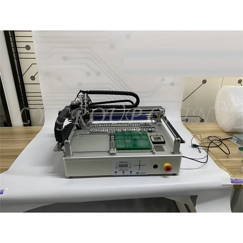 Q1 Dual Heads 25 Bits Desktop Full Automatic SMT Pick Place Machine Chip Mounter Solder Station with 4 Head