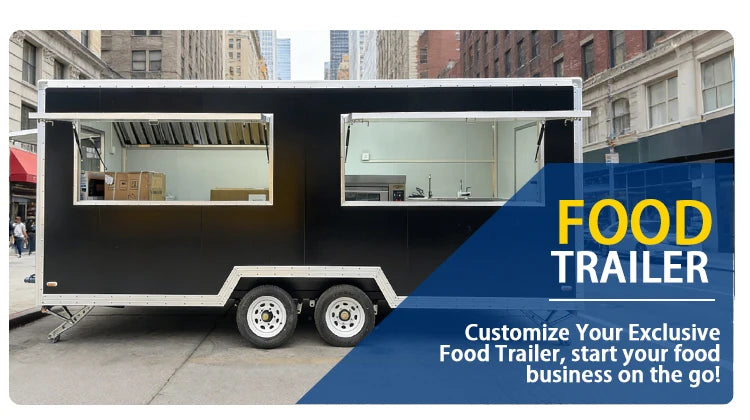 Belyoo Fast Food Truck Mobile BBQ Trailer Ice Cream Cart Concession Trailer Juice Vending Car Food Kiosk Trailers Fully Equipped