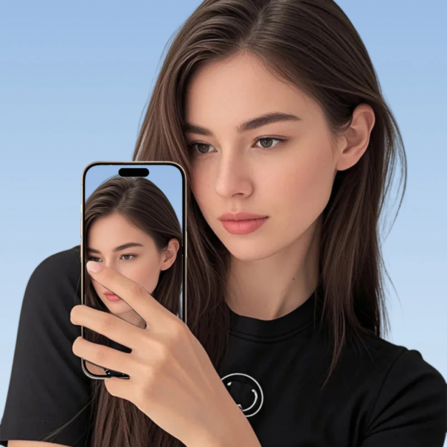 Smartphone Magnetic Monitor Screen Projector Phone Rear Camera Vlog Selfie for Live Stream Video Recording for Android iPhone