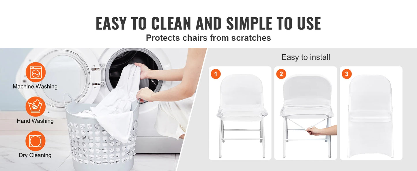 SucceBuy 12 30Pcs Wedding Chair Covers Spandex Stretch Slipcover for Restaurant Banquet Hotel Dining Party Universal Chair Cover
