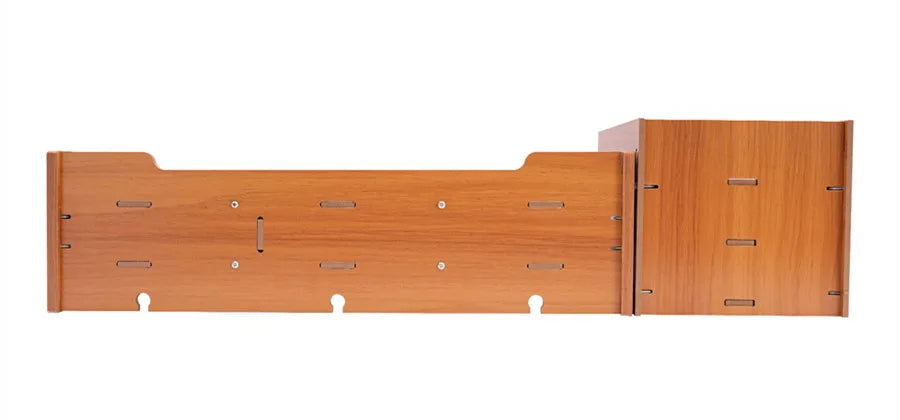 Computer Monitor Stand, Wooden Desk Organizer with Drawers Office Supplies Computer Desktop Tabletop