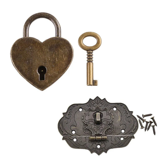 Wooden Jewelry Box for Latch Zinc Alloy Lock Lockable Buckle Vintage Design Gift Chest Locks for Vintage Lovers