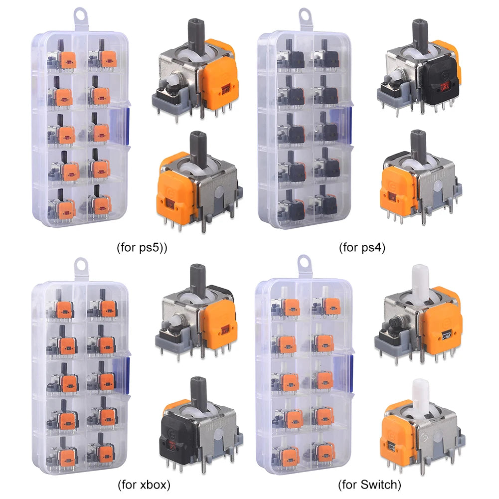 10/20PCS Replacement Hall Effect Joystick 3D Analog Sensor ThumbStick Module Joystick for PS4/PS5/XBox/Switch Controller Repair