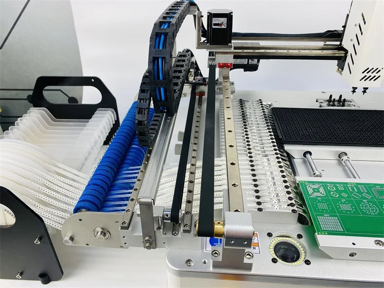 Q2S Dual 6 Heads 54 Bits Full Vision Desktop Automatic SMT Pick and Place Machine Chip Mounter