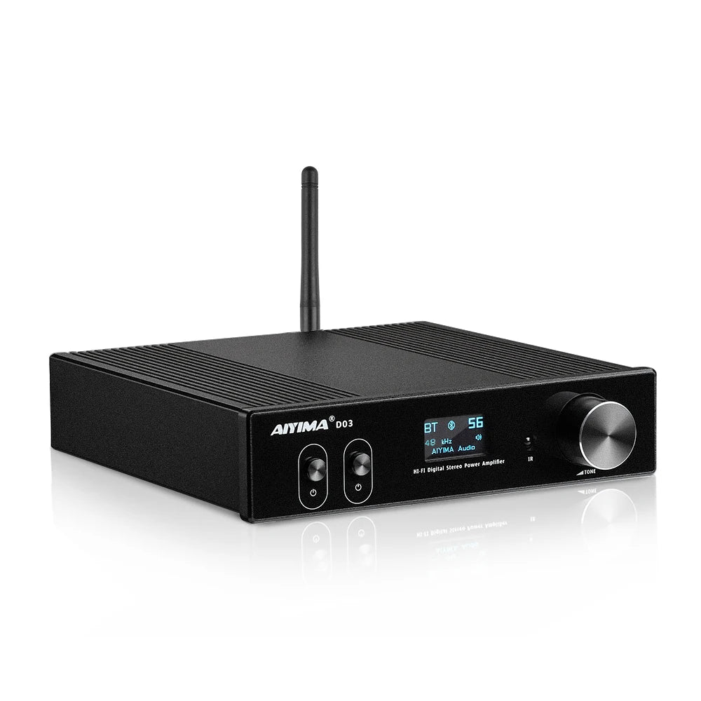 AIYIMA D03 Bluetooth Amplifier 150Wx2 Stereo HiFi Sound Amplificador Subwoofer Amplifiers USB DAC OLED APTX DIY 2.1 Home Audio