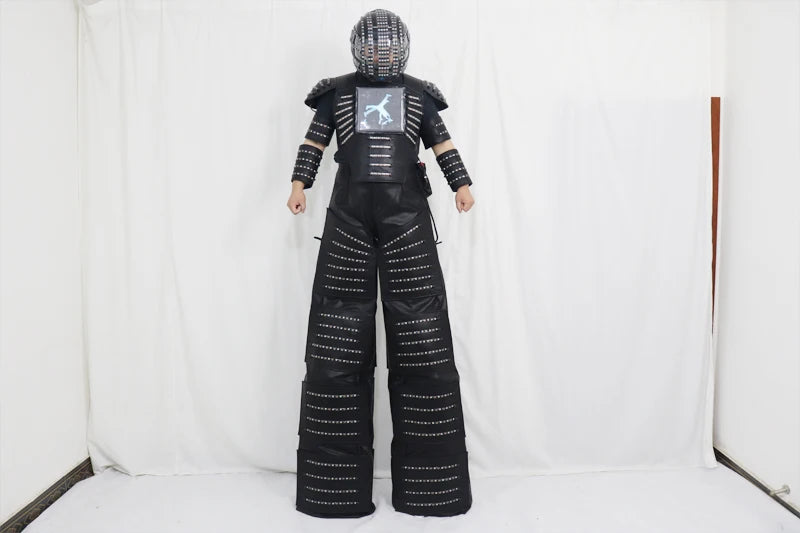 Full Color Remote Control LED Robot Costume Clothes Stilts Walker Suit Excited Digital Screen DIY Text Image LOGO