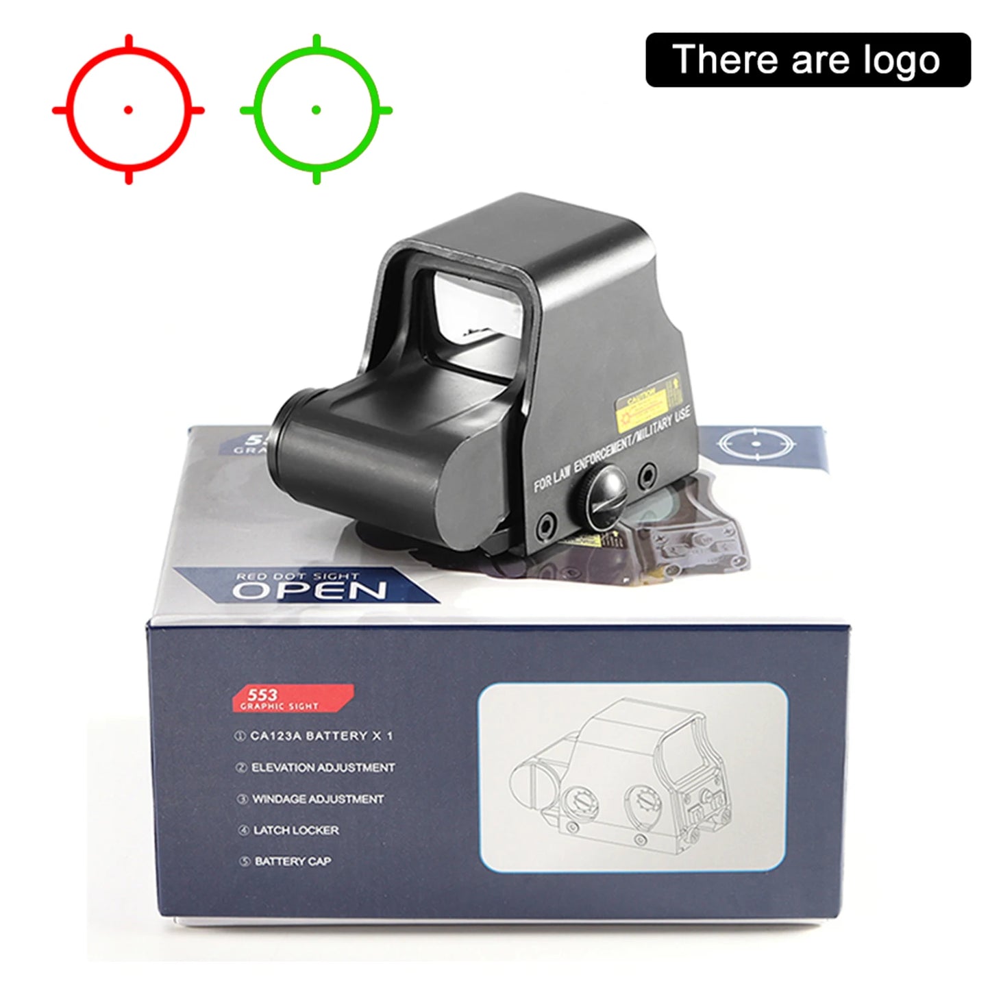 551 552 553 558 Red Green Dot Holographic Sight Scope Hunting Reflex Sight Scope 20mm Mount