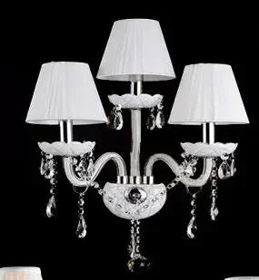 K9 top white Crystal Wall Lamp Candle Led E14 Bulbs double head Led E14 Bulbs white 1/2/3 arms with/without Fabric Lampshade