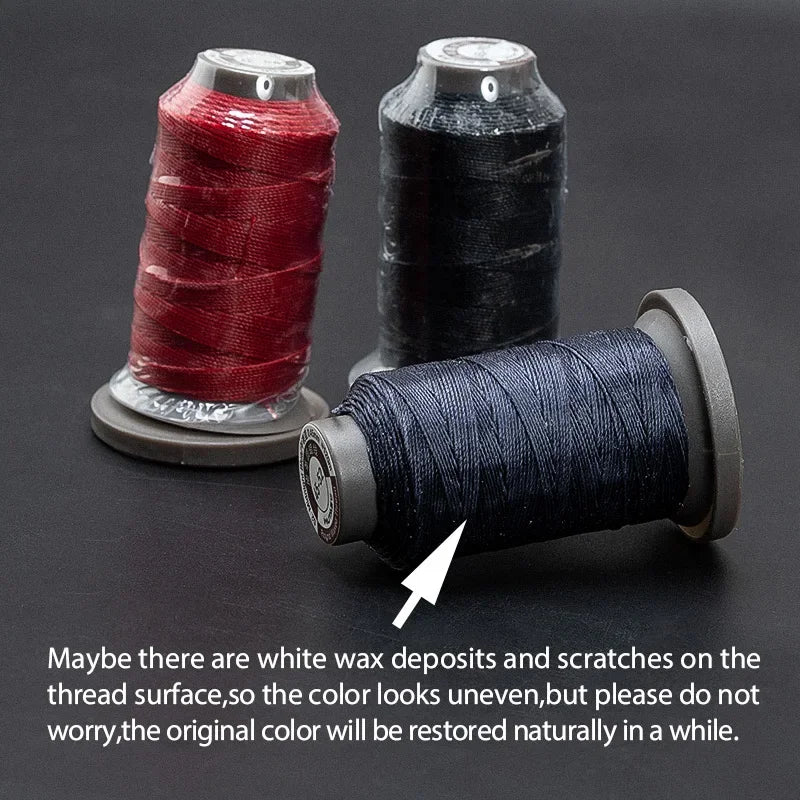 WUTA 1 Set 20 Pcs Leather Craft Thread Round Waxed Thread Polyester Hand Sewing Line High Quality DIY Leather Tools Work Cord