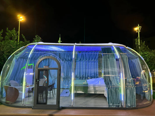 7.8-Meter Transparent Starry PC Dome Tent Geodesic Igloo Round Clear House Catering Cabin Hotel Resort Luxury Celebrating Events