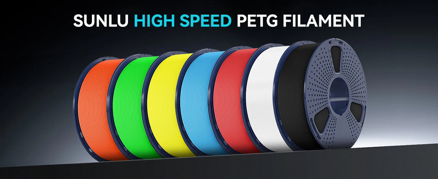 SUNLU 3KG High Speed Matte PETG Filament 1.75mm 1kg Spool (2.2lbs) High Speed Printing Filament Fit Most FDM Printer