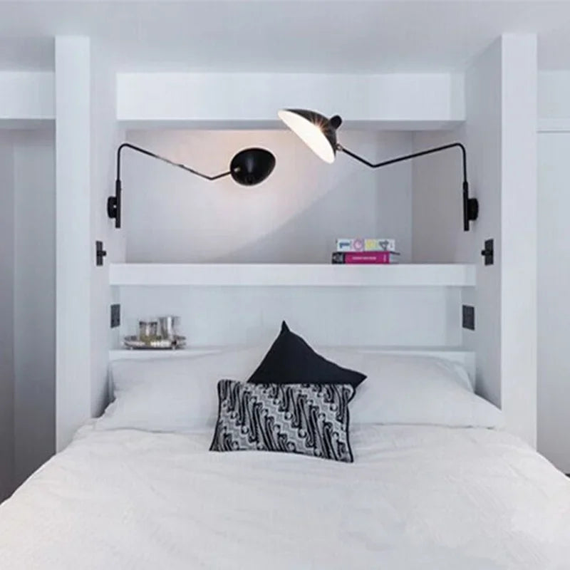 Nordic DaWn Spider Serge Mouille Wall Lights Bedroom Industrial Retro Wall Lamp Creative Simple Living Room Led Light Fixtures