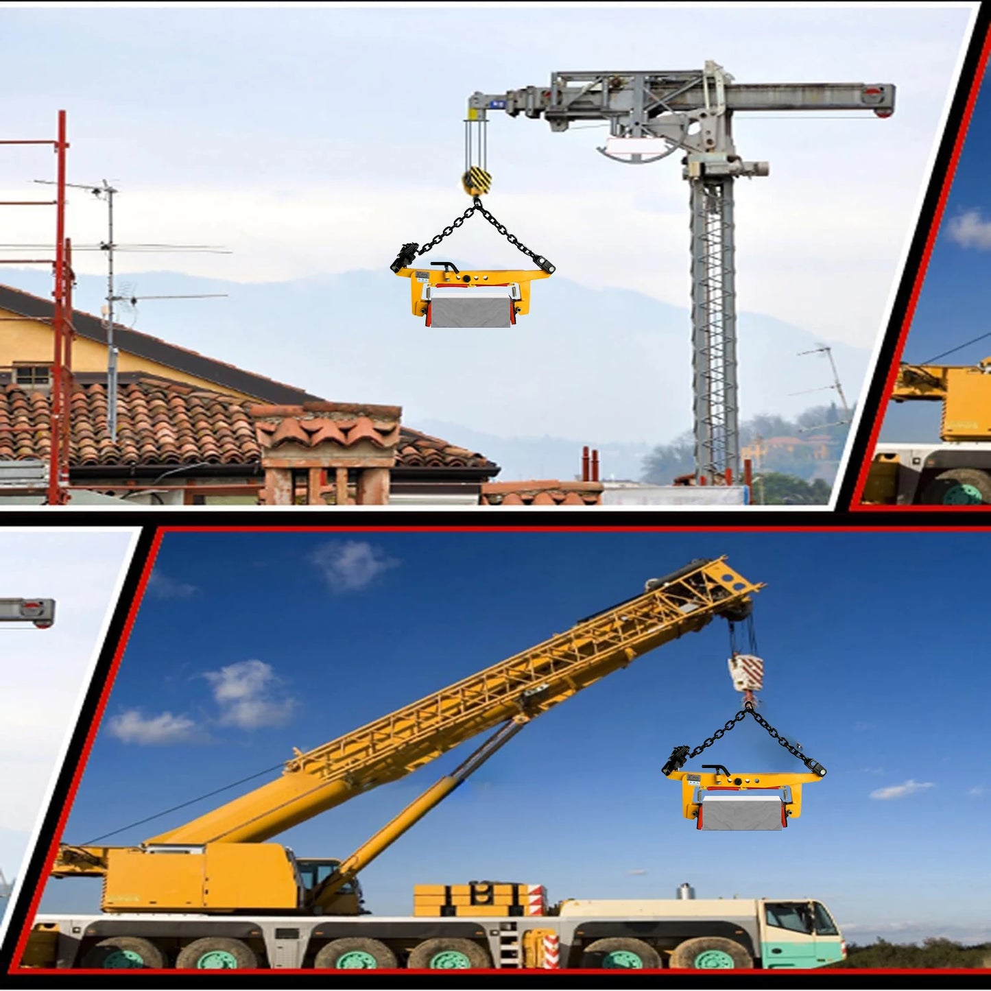 Granite Slab Lifting Clamp Chain 325/350/500/600kg Adjustable Roadside Stone Heavy Lifting Clamps for Granite Stone Marble
