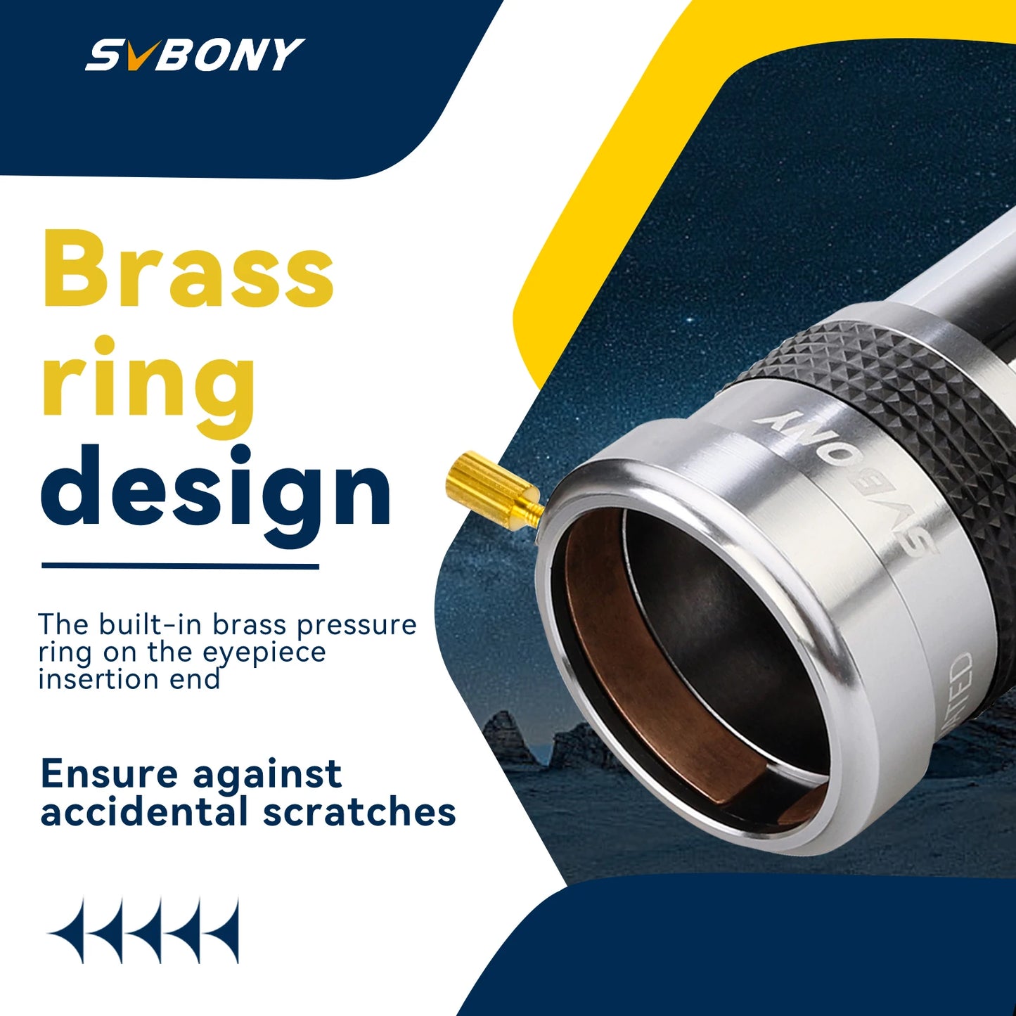 Svbony  Telescope 1.25'' 2x Barlow Lens Metal Body Fully Multi-coated Internal Brass Ring SV137