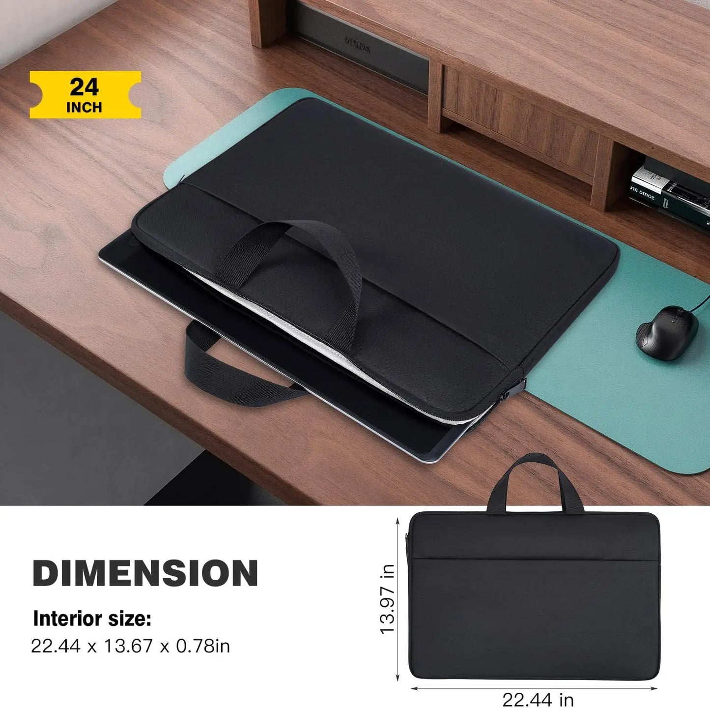 UPERFECT Laptop Sleeve Bag 22inch For Monitor Notebook Tablet With Large Capacity Durable Handle-Waterproof Accessory Storage