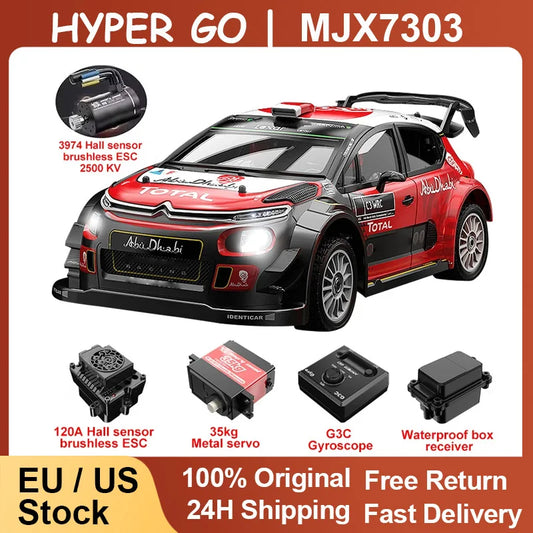 MJX 7303 1/7 RC Car 4WD HYPER GO Blushless Remote Contorl Car High Speed Drift Off-load RC Car For Gifts