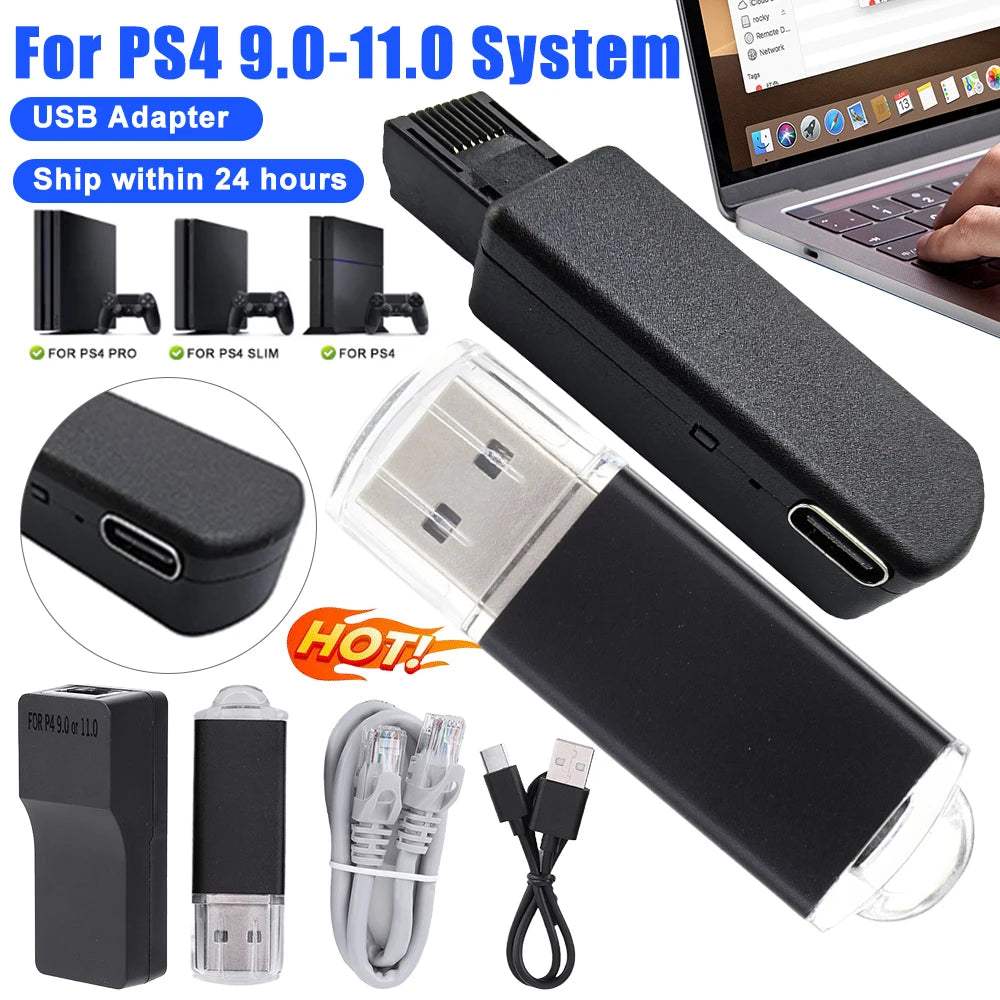 New One-Key JB Tool Mod Set USB Dongle JB USB Adapter with Type-C Cable for PS4/PS4 Pro/PS4 Slim 9.0-11.0 System Game Accessorie