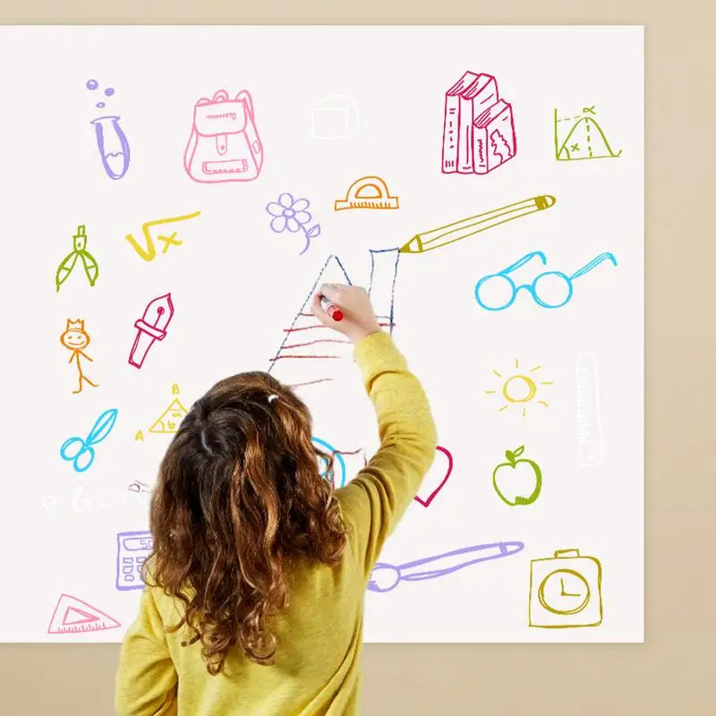Removable Whiteboard White Blackboard PVC Sticker Chalkboard Wall Sticker Children Home Decoration