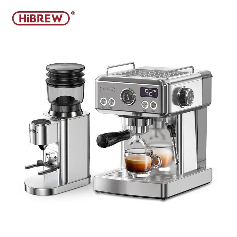 HiBREW Automatic Coffee Mill Electric Coffee Grinder with 48 Gears for Espresso American Coffee Pour Over Visual Bean Storage G7