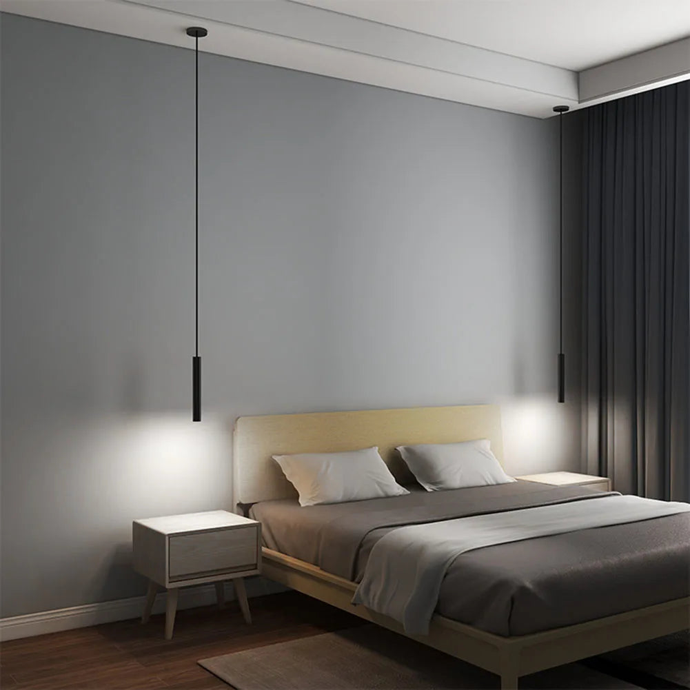 Nordic Led Pendant Light Modern Geometry Line Strip Hanging Light Restaurant Dining Lighting Fixtures Bedroom Bedside Decor Lamp