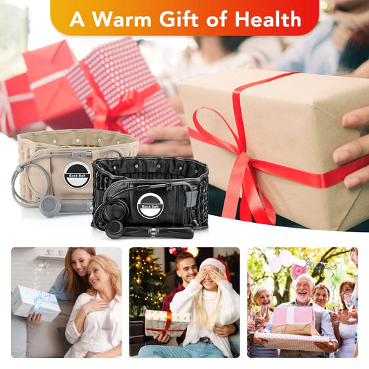 Inflatable Lumbar Waist Belt Air Decompression Back Support Health Care Spine Traction Back Massage Brace Hand Pumb Waist Strap