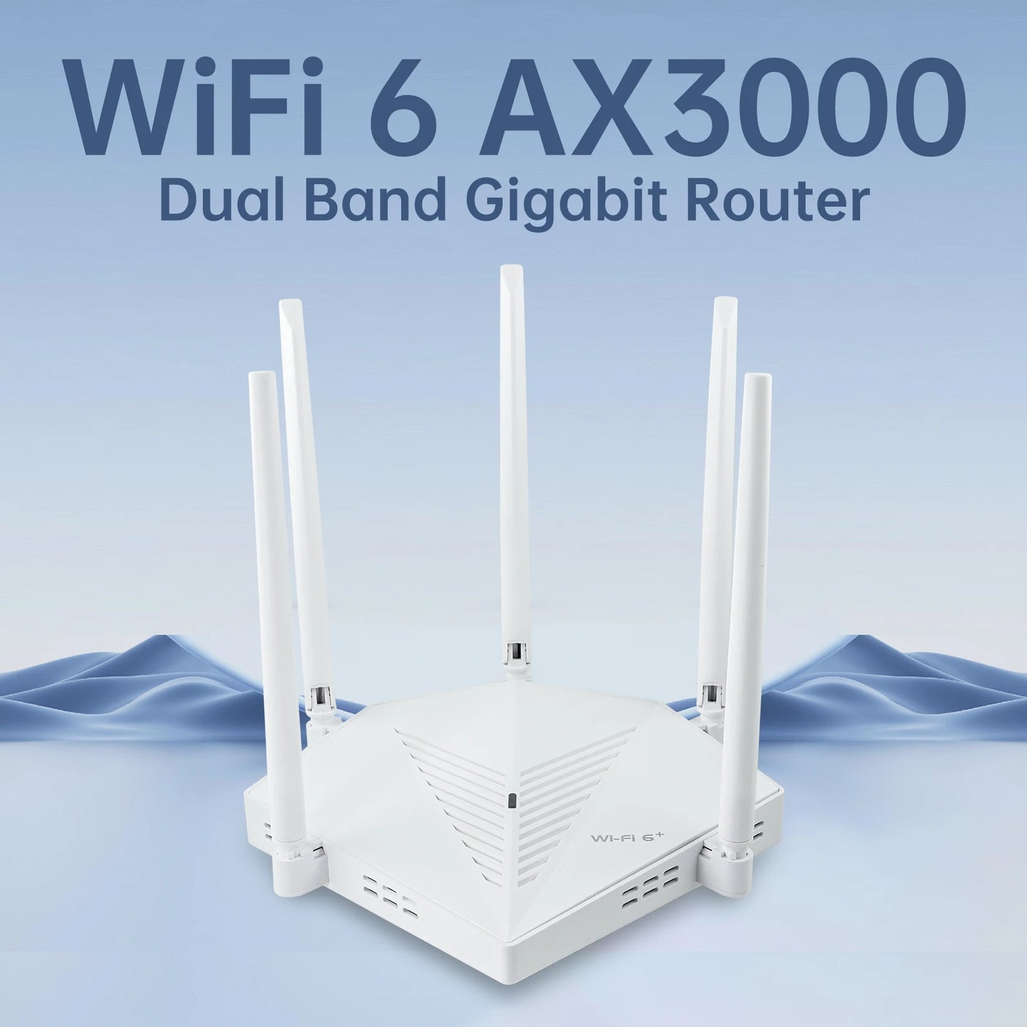 EDUP  RT2980 Router AX3000 3000Mbps Dual Band 2.4/5GHz Gigabit WIFI6 Router 802.11AX MIMO EasyMesh Wide Signal Range
