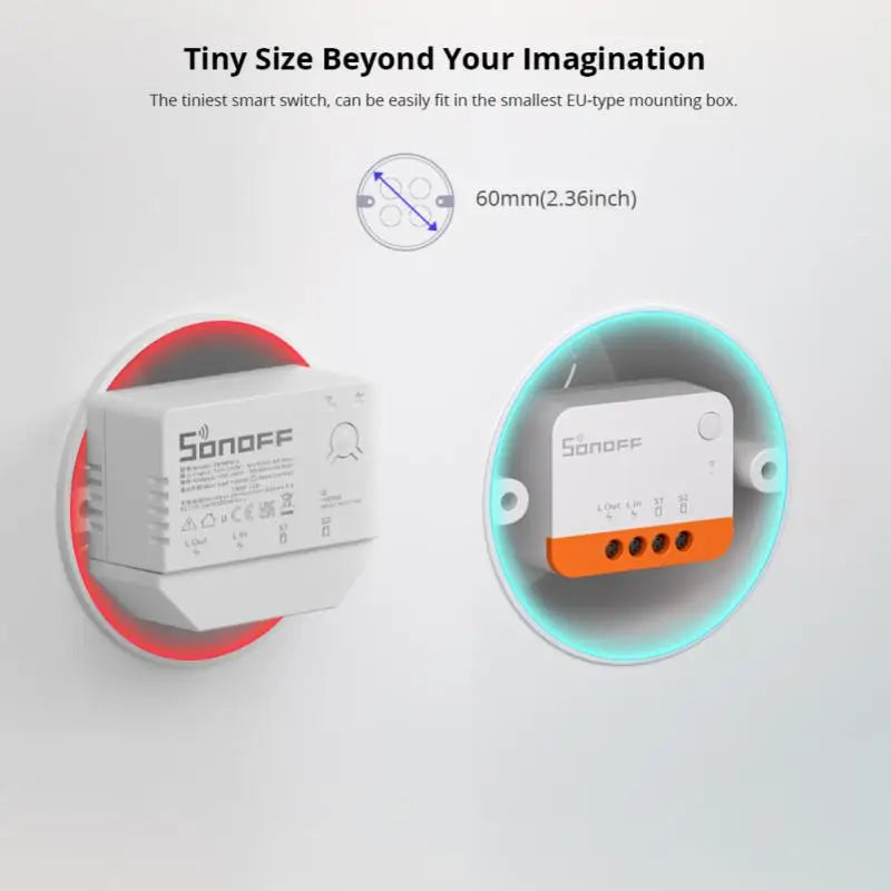 SONOFF ZBMINIL2 Smart Switch No Neutral Wire Required Smart Home 2 Way Wireless Control Work with eWeLink Alexa Google Home ZHA