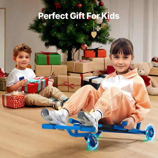 SucceBuy 132/198lbs Ride on Scooter Swing Side-to-Side Powered by Zig-Zag Motion Sports Games Drifting Toys for Children Gifts