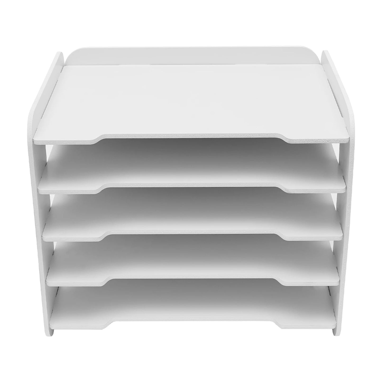 Letter Tray Organizer with Handle 5 Trays A4 Paper Folder Paper Sorter Desk Organizer File Folder for Office Home School