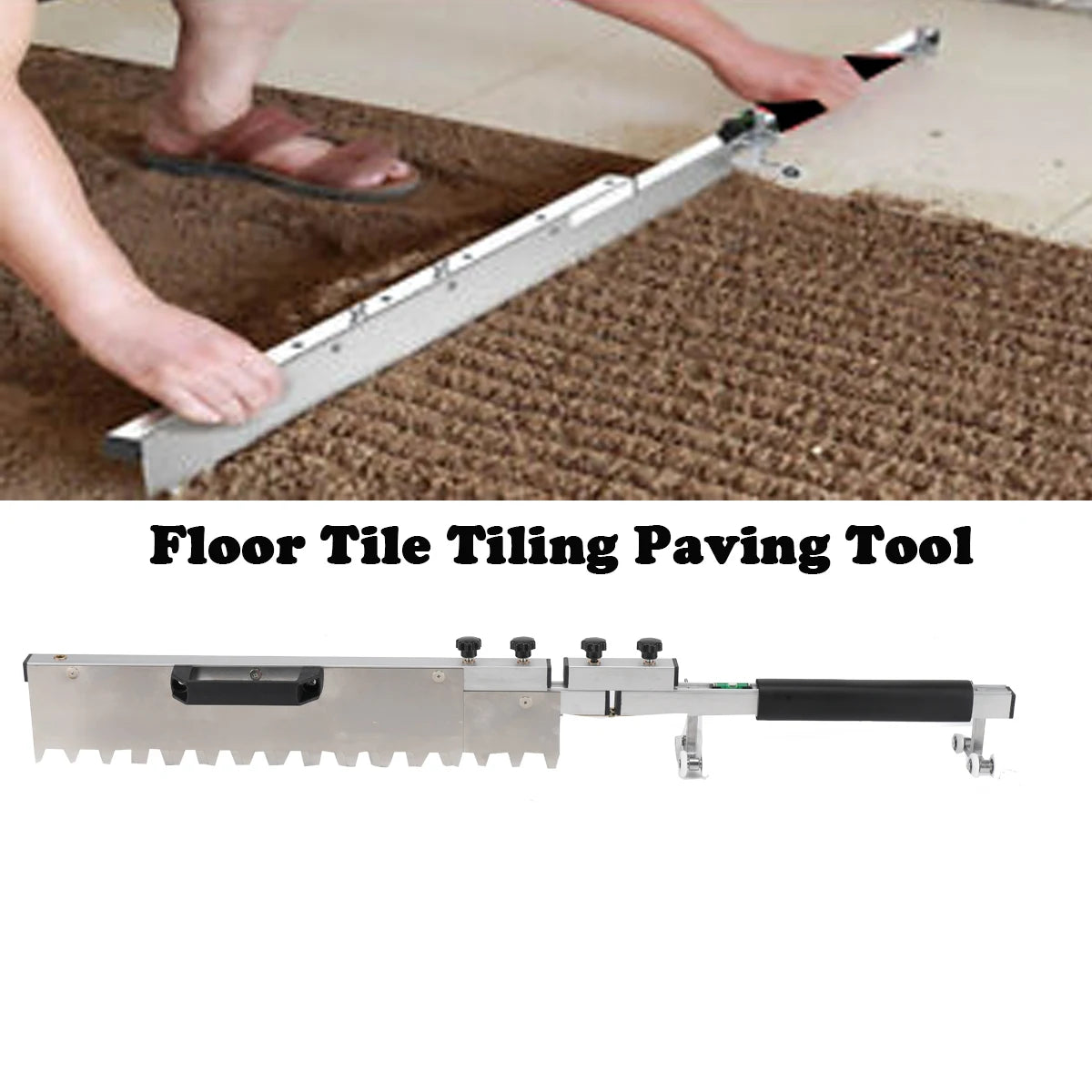 800mm Thicken Tile flat sand tools Adjustable Floor tiles flat ash Leveling Paving Tile Sand rake bricklayer Hand Tools