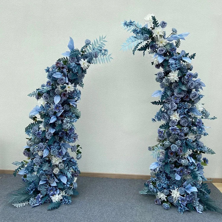 Trumpet Arch Artificial Flower Arrangement, Moon Shape, Wedding Background Props, Party Decoration, Luxury