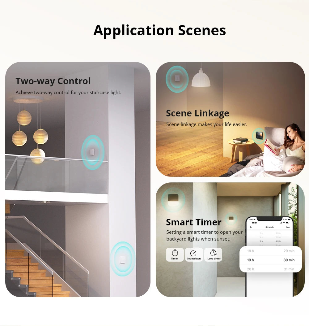 SONOFF ZBMINIL2 Smart Switch No Neutral Wire Required Smart Home 2 Way Wireless Control Work with eWeLink Alexa Google Home ZHA