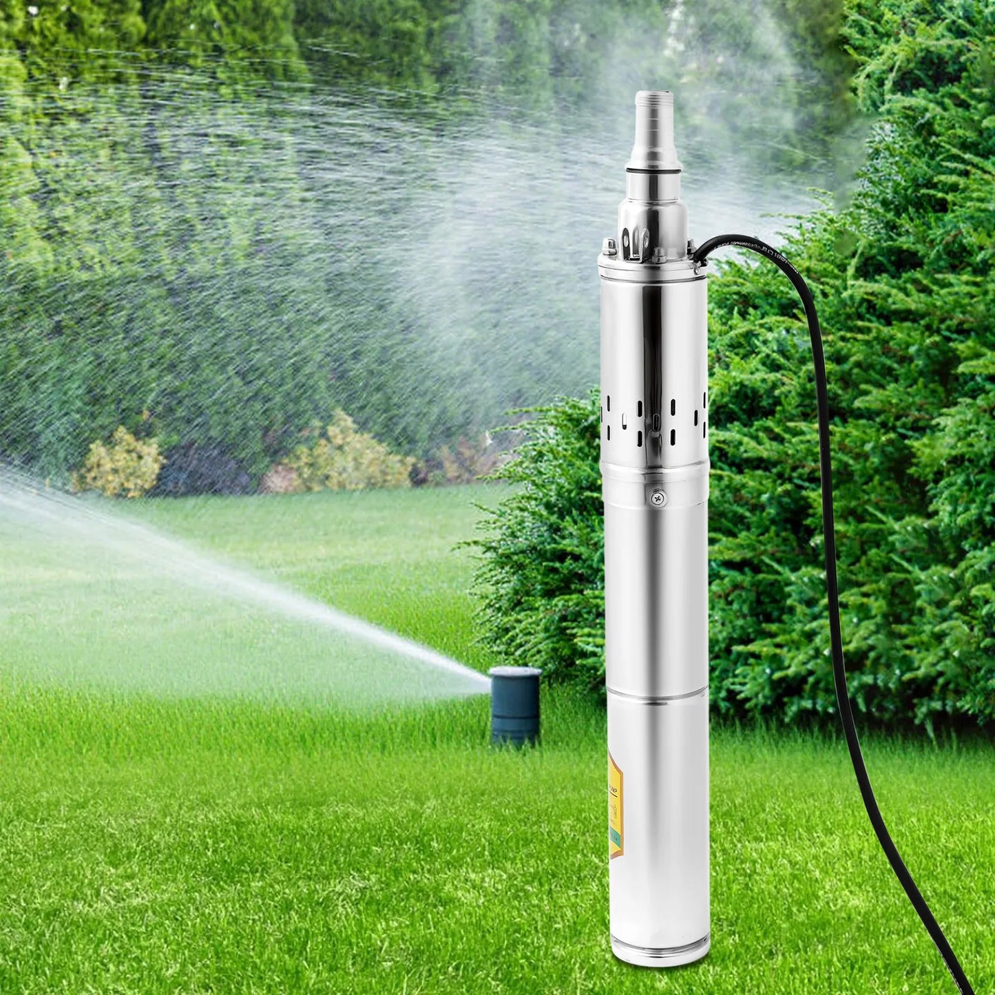 370W DC24V Deep Well Pump Stainless Steel Water Pump Large Flow Rate High Head Lift Extracting Water for Irrigation, Landscaping