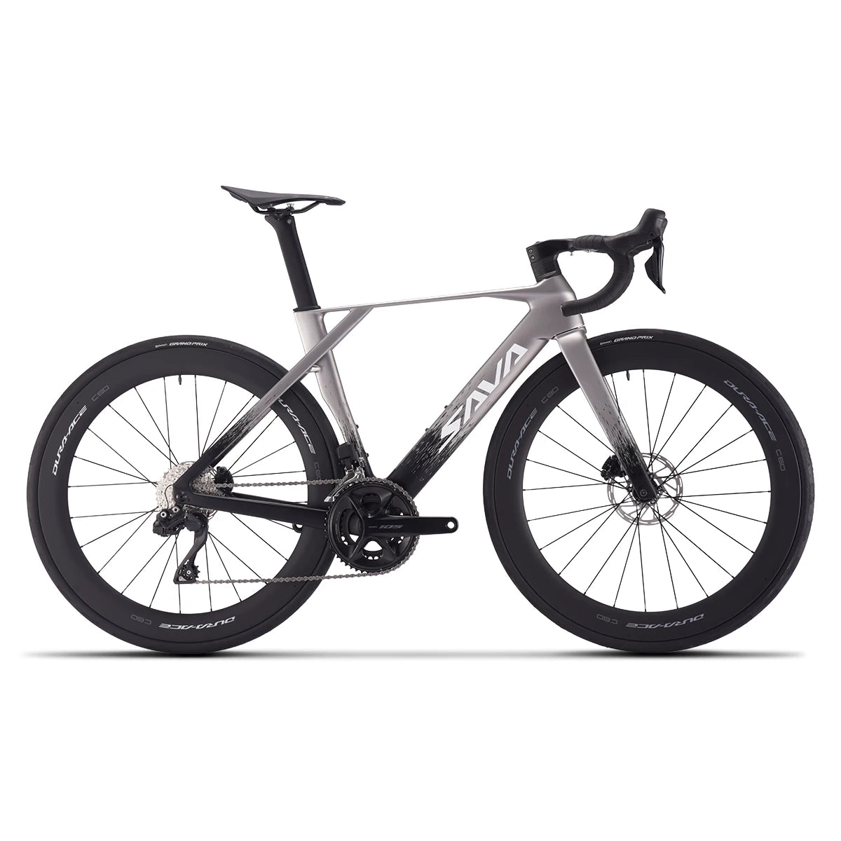 SAVA NEW Blade SLR7 C60 Carbon Fiber Road Bike, 700C Adult DI2 Bike, with SHIMANO 105 Di2 R7170 Components, Full Carbon Racing