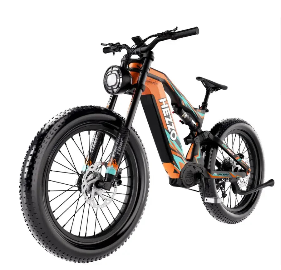 HEZZO K9 Electric Bike 1000W motor 52V 21Ah battery160N.m E bike Oil brakes with power-off protection off-road Electric bike