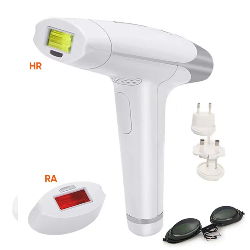 Lescolton IPL hair removal machine with attachments and goggles, top rated for effective hair removal.