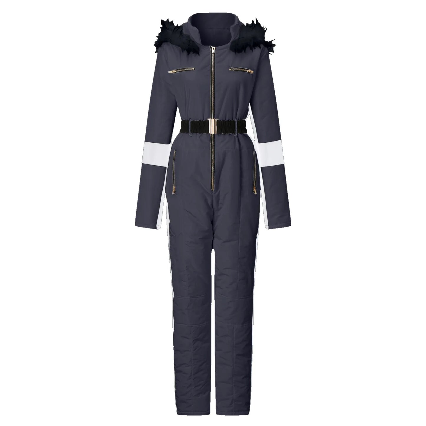Women's Winter Outdoor Sports Jacket Jumpsuit Outdoor Removable Sports Zipper Ski Snow Overcoat Women Winter Down Coat Chaquetas