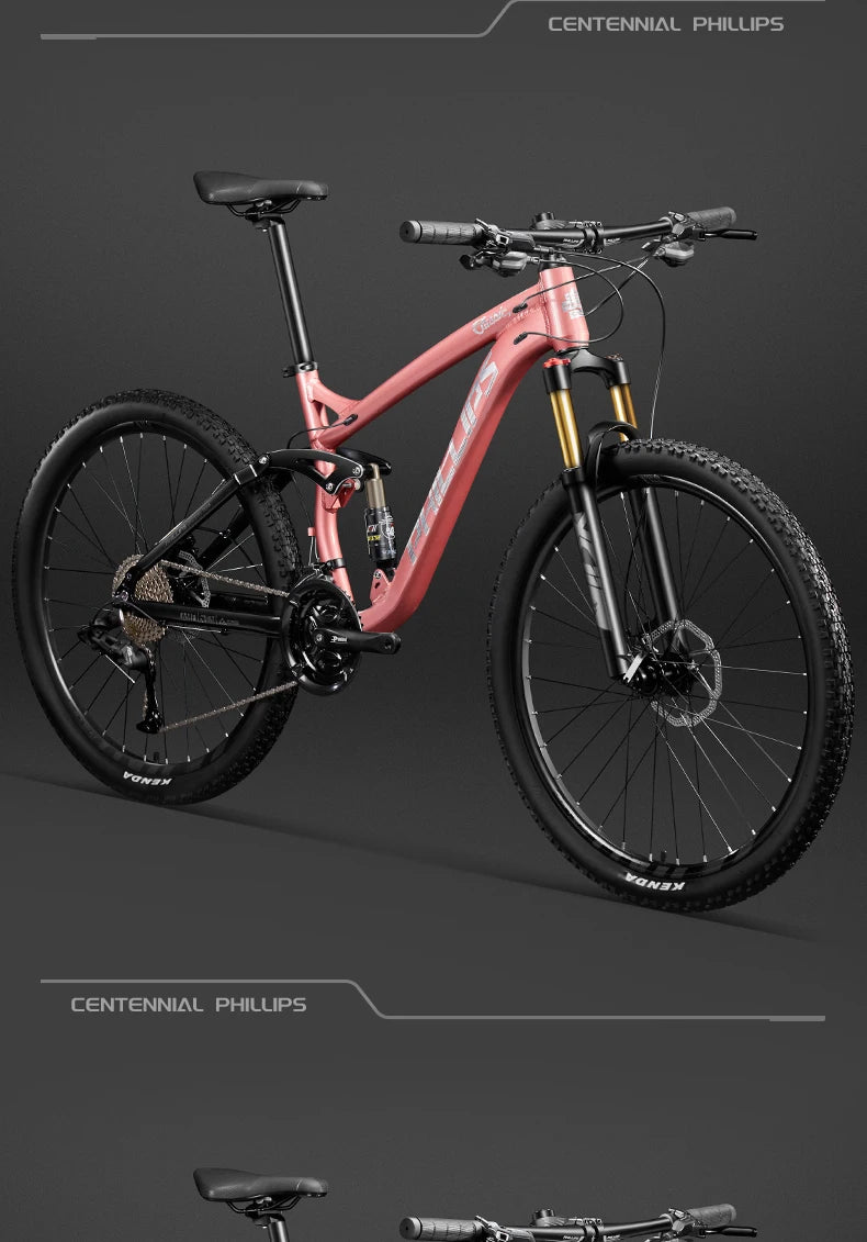 24/26/27.5 inch Mountain Bike Downhill Mountain Bicycle 27/30/33 Speed Soft Tail Full Shock Absorption Bicycle