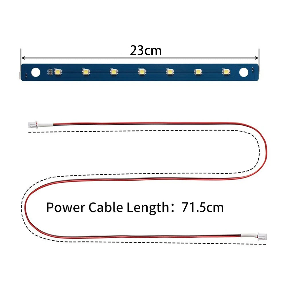 Light Strip for FLASHFORGE Adventurers AD5M 5MPRO 3D Printers 7Pcs Lamp Beads with Cable 3D Printing Accessories