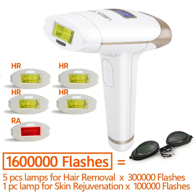 Lescolton IPL hair removal epilator with display, attachments, and fast delivery option.
