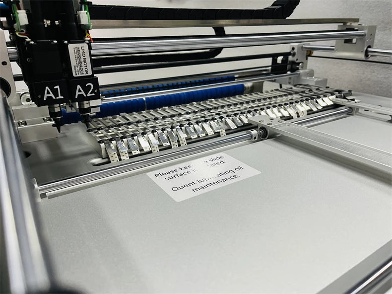 Q1 Dual Heads 25 Bits Desktop Full Automatic SMT Pick Place Machine Chip Mounter Solder Station with 4 Head