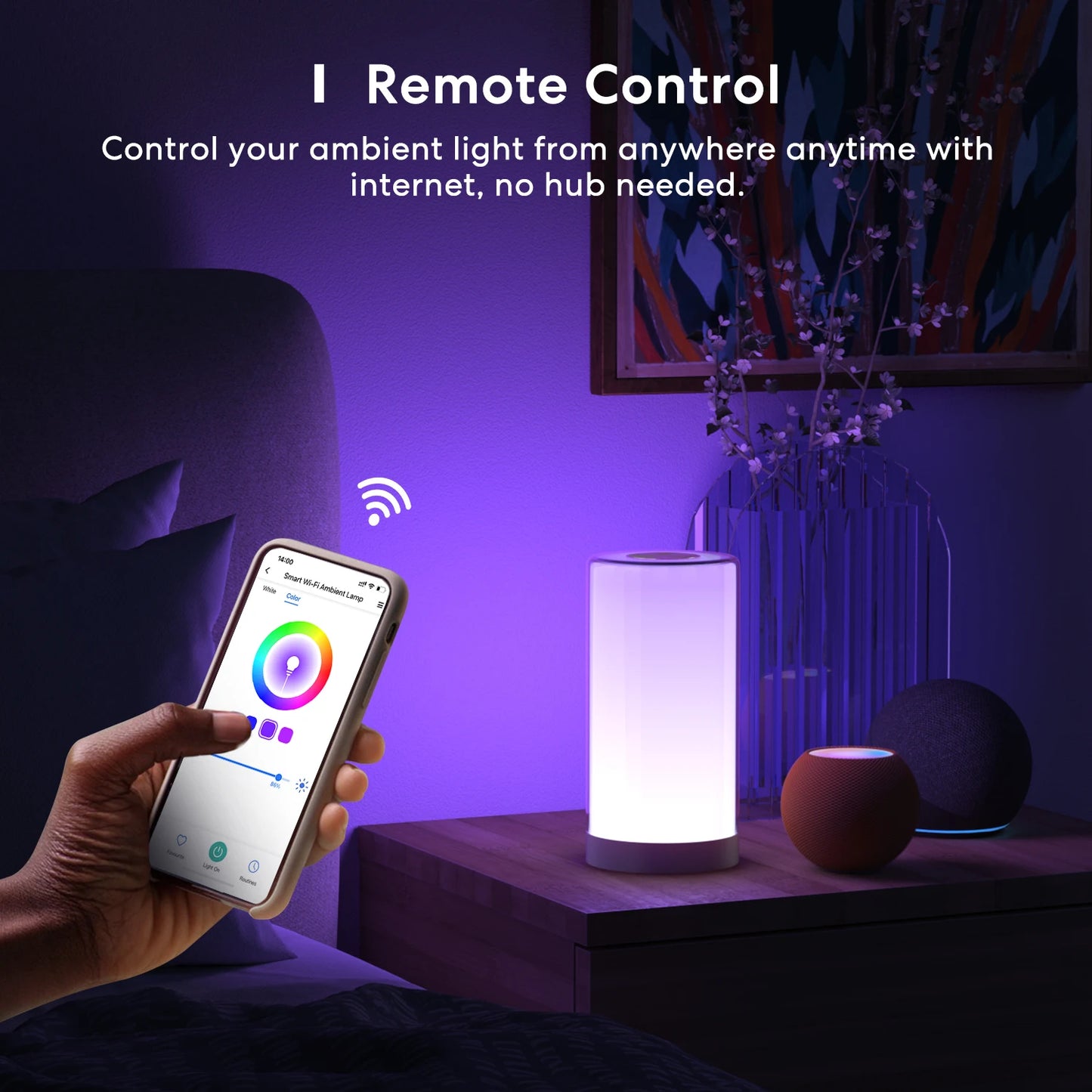 Meross HomeKit Smart Lamp RGBWW LED Wi-Fi Night Lamp MSL430 6W Touch Sensor Dimmable Bedside Light Support Alexa