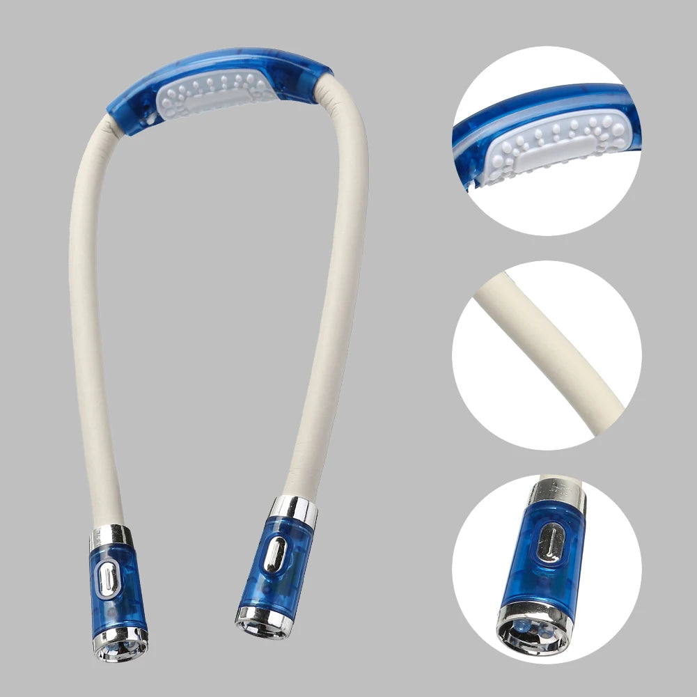 ABS LED Flexible Handsfree Hug Neck Reading Book Light Lamp Torch Flashlight Multifunctional Work Lamp