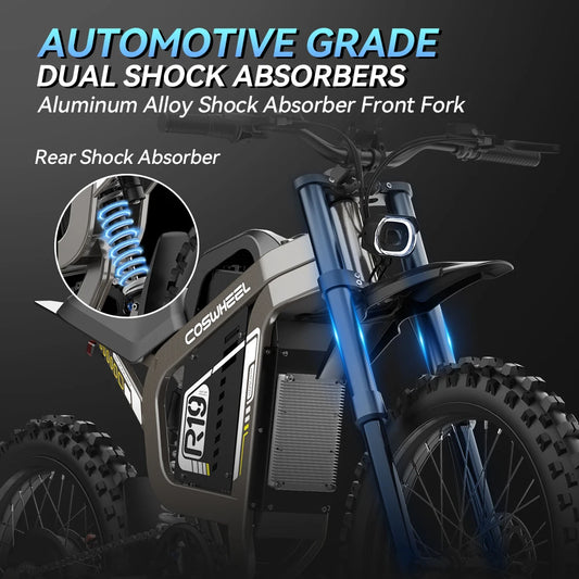 COSWHEEL R19 Electric cycle 72V 40AH Lithium Battery Adult Mountain Ebike 6000W Mountain Electric men's Moped Road E trucks