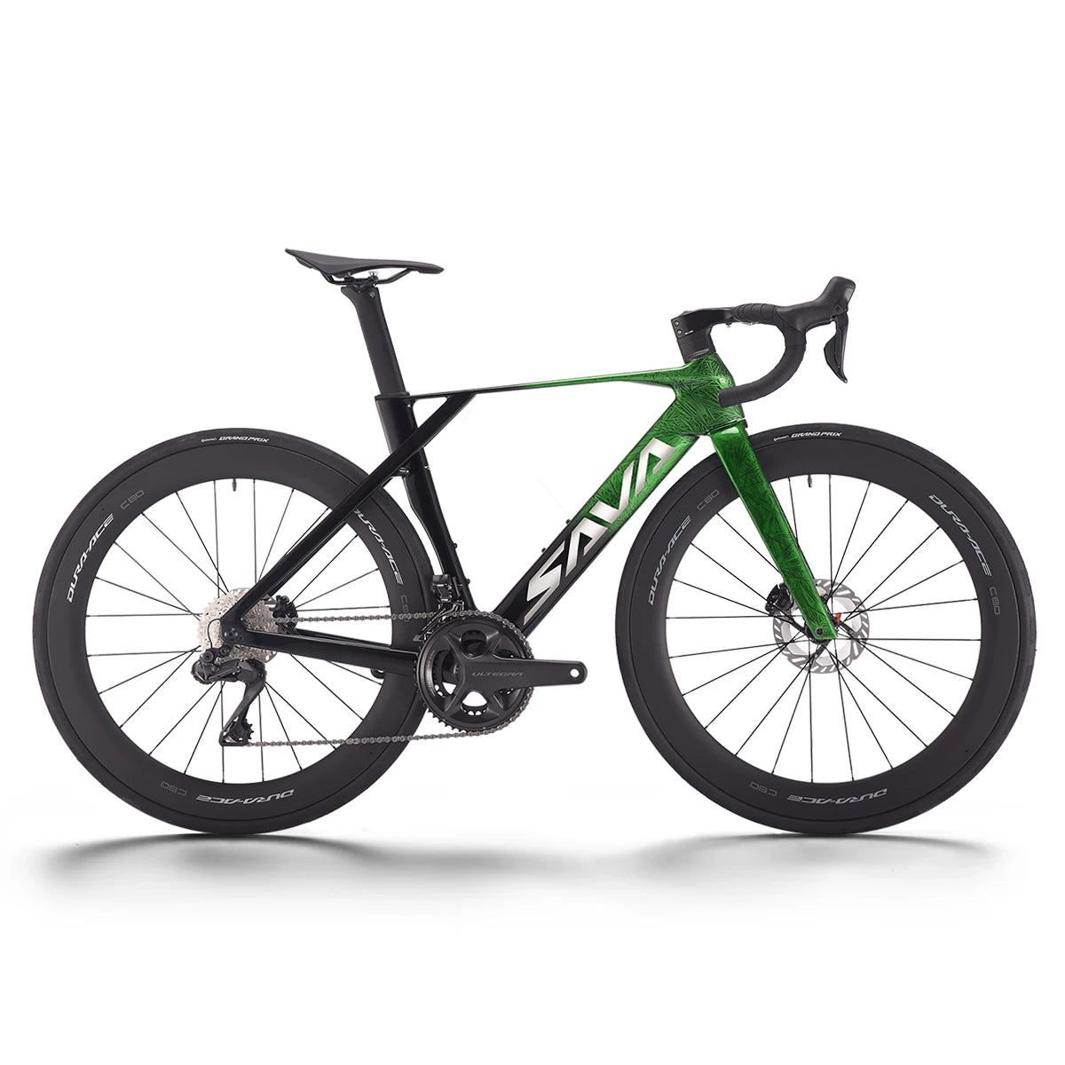 SAVA New Blade SLR8 C60 Carbon Fiber Road Bike, 700C Adult DI2 Bike with SHIMANO ULTEGRA Di2 R8170 Components High-End Race Bike
