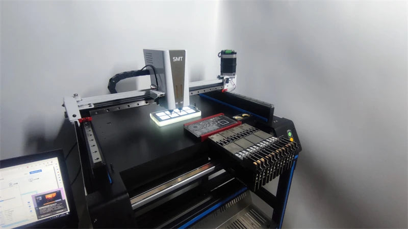 K1 PRO Automatic SMT Pick Place Machine Chip Mounter LED SMD Dual Heads Triple Vision Camera System High Speed Nozzles