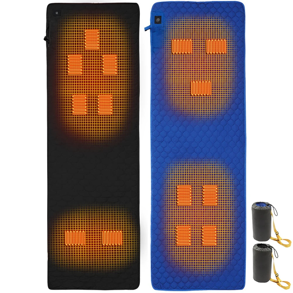 3-Level Adjustable USB Heating Sleeping Mat Electric Heating Pads Outdoor Camping Tent Sleeping Mattress Thermalpad Foot Warmer